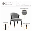 Manhattan Comfort Ola Dining Chair with Solid Wood Frame in Gray