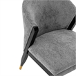 Manhattan Comfort Ola Dining Chair with Solid Wood Frame in Gray