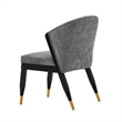 Manhattan Comfort Ola Dining Chair with Solid Wood Frame in Gray