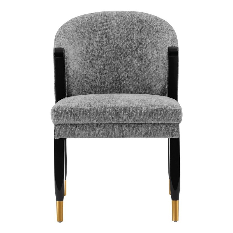 Manhattan Comfort Ola Dining Chair with Solid Wood Frame in Gray