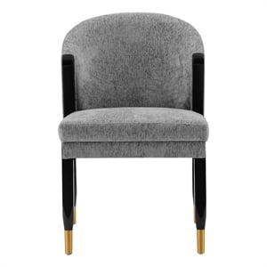 Manhattan Comfort Ola Dining Chair with Solid Wood Frame in Gray