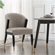 Manhattan Comfort Ola Dining Chair with Solid Wood Frame in Stone