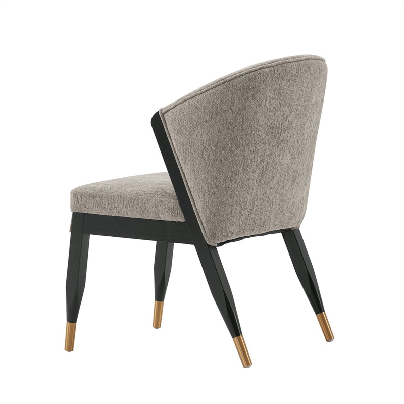 Manhattan Comfort Ola Dining Chair with Solid Wood Frame in Stone