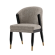 Manhattan Comfort Ola Dining Chair with Solid Wood Frame in Stone