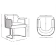 Manhattan Comfort Raya Dining Armchair with Solid Wood Frame in Taupe