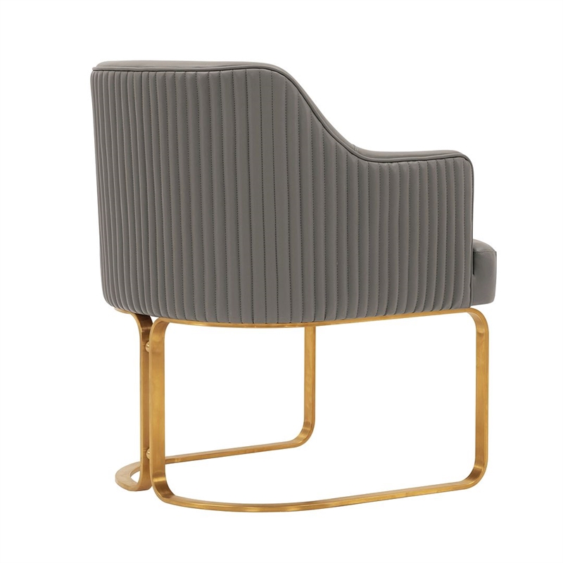 Manhattan Comfort Raya Dining Armchair with Solid Wood Frame in Taupe
