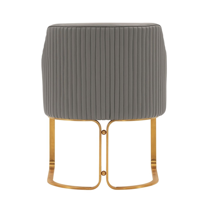 Manhattan Comfort Raya Dining Armchair with Solid Wood Frame in Taupe
