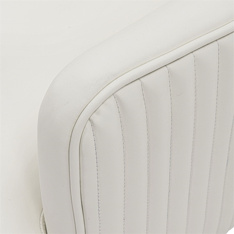 Manhattan Comfort Raya Dining Armchair with Solid Wood Frame in Cream