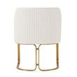 Manhattan Comfort Raya Dining Armchair with Solid Wood Frame in Cream