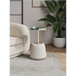 Manhattan Comfort Anderson End Table with Steel Frame 1.0 in Cream