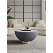 Manhattan Comfort Anderson Coffee Table with Steel Frame in Gray