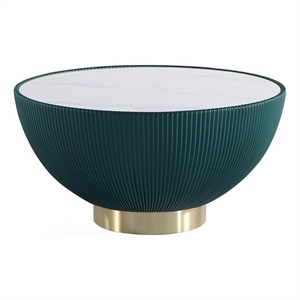 Manhattan Comfort Anderson Coffee Table with Steel Frame in Green