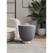 Manhattan Comfort Anderson End Table 2.0 with Steel Frame in Gray