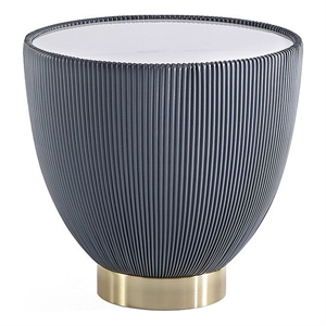 Manhattan Comfort Anderson End Table 2.0 with Steel Frame in Gray