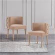 Manhattan Comfort Maya Dining Chair with Solid Wood Frame in Cream