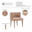 Manhattan Comfort Maya Dining Chair with Solid Wood Frame in Cream