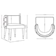 Manhattan Comfort Maya Dining Chair with Solid Wood Frame in Cream