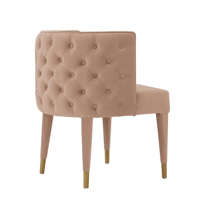 Manhattan Comfort Maya Dining Chair with Solid Wood Frame in Cream