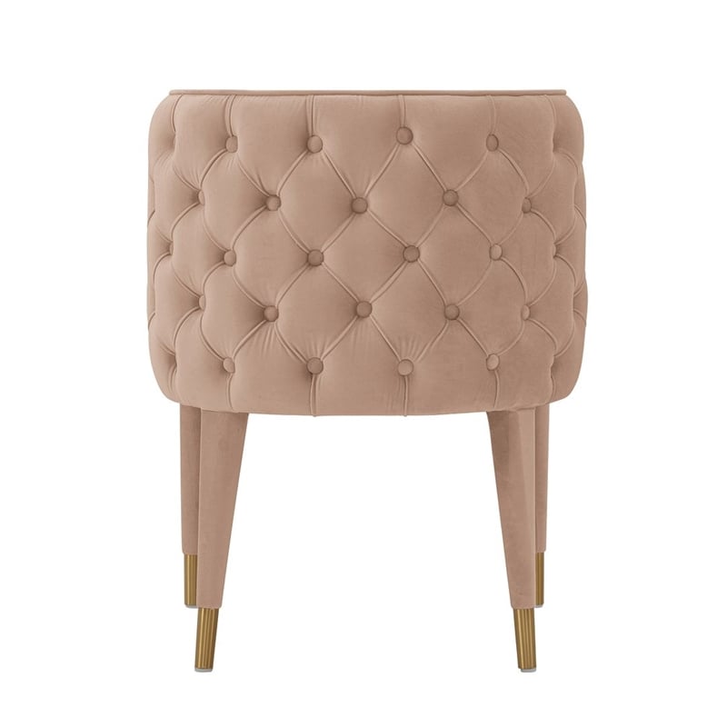 Manhattan Comfort Maya Dining Chair with Solid Wood Frame in Cream