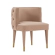 Manhattan Comfort Maya Dining Chair with Solid Wood Frame in Cream
