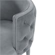 Manhattan Comfort Maya Dining Chair with Solid Wood Frame in Gray