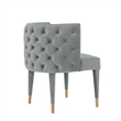 Manhattan Comfort Maya Dining Chair with Solid Wood Frame in Gray