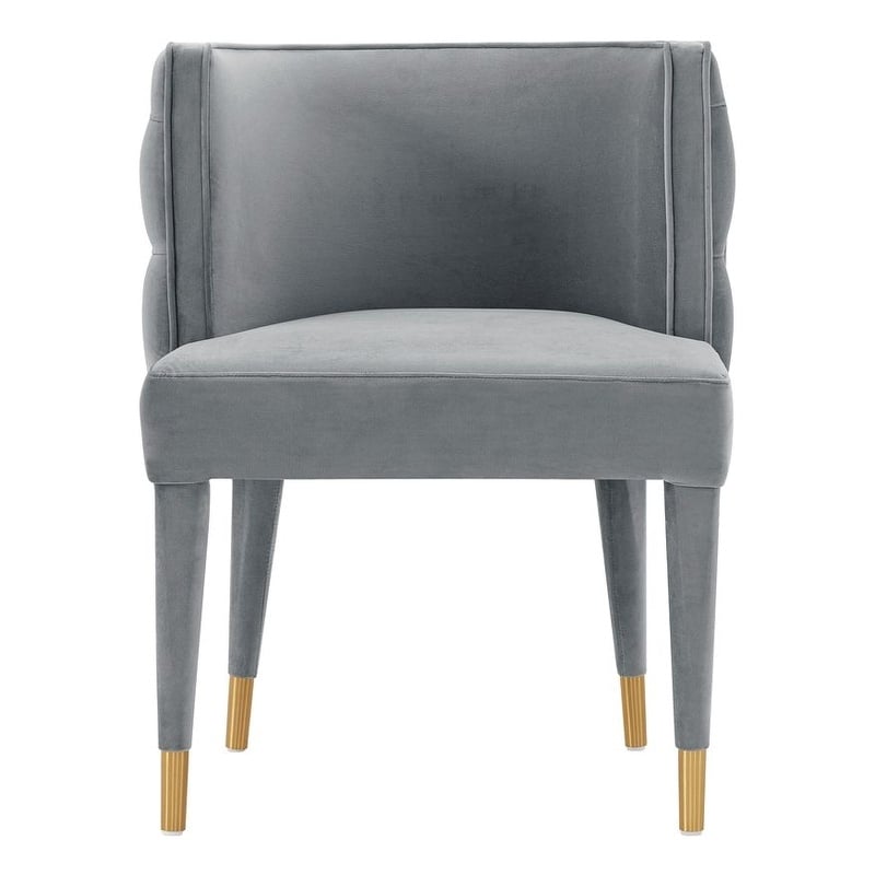 Manhattan Comfort Maya Dining Chair with Solid Wood Frame in Gray