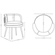Manhattan Comfort Kaya Dining Chair with Solid Wood Frame in Cream