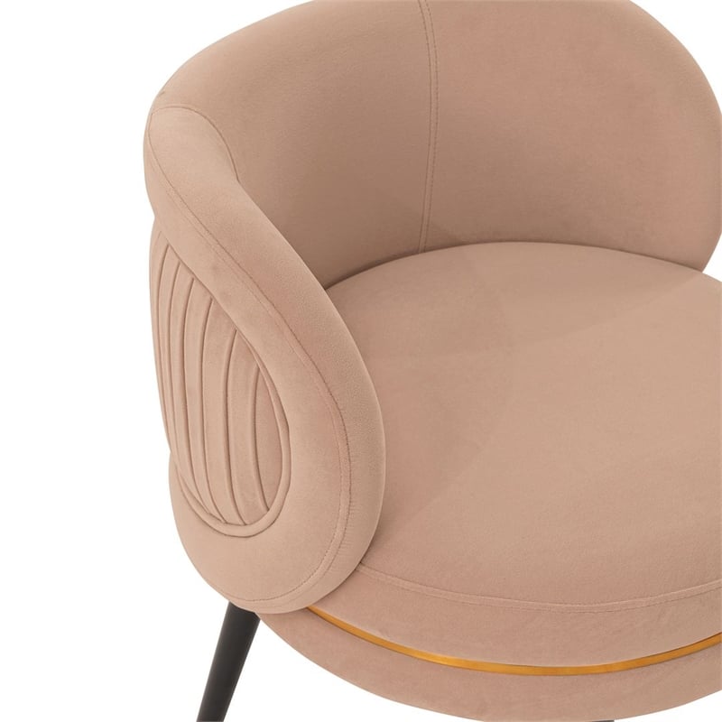 Manhattan Comfort Kaya Dining Chair with Solid Wood Frame in Cream