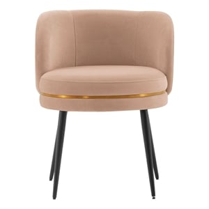Manhattan Comfort Kaya Dining Chair with Solid Wood Frame in Cream