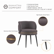 Manhattan Comfort Kaya Dining Chair with Solid Wood Frame in Gray