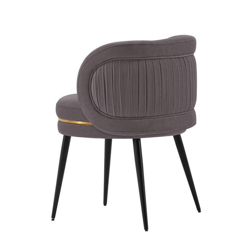 Manhattan Comfort Kaya Dining Chair with Solid Wood Frame in Gray