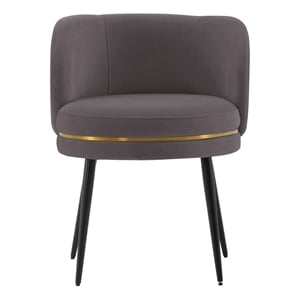 Manhattan Comfort Kaya Dining Chair with Solid Wood Frame in Gray