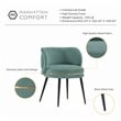 Manhattan Comfort Kaya Dining Chair with Solid Wood Frame in Mint Green