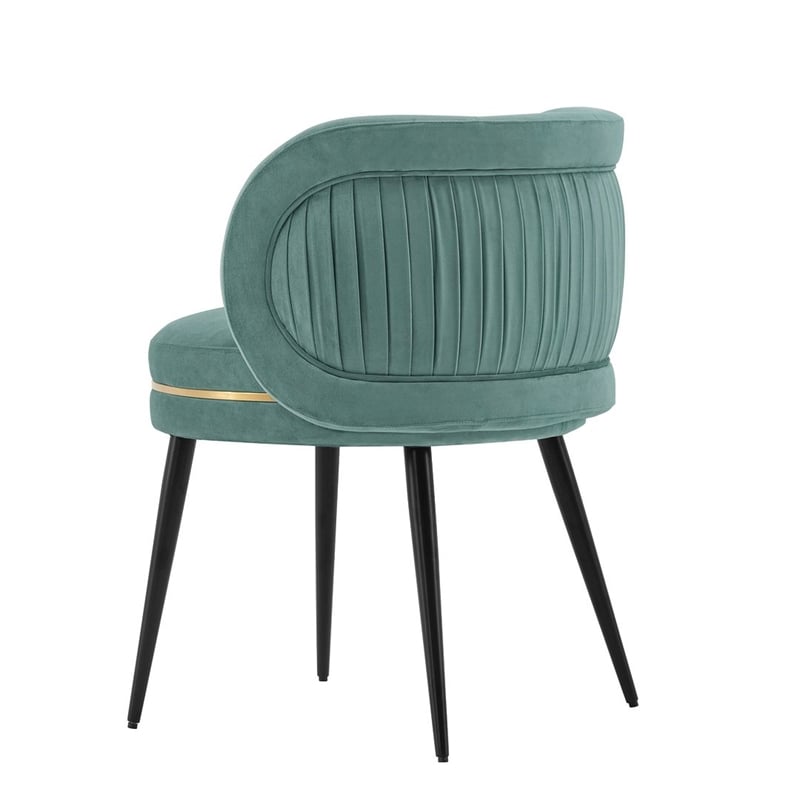 Manhattan Comfort Kaya Dining Chair with Solid Wood Frame in Mint Green