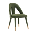 Manhattan Comfort Neda Dining Chair with Solid Wood Frame in Olive Green