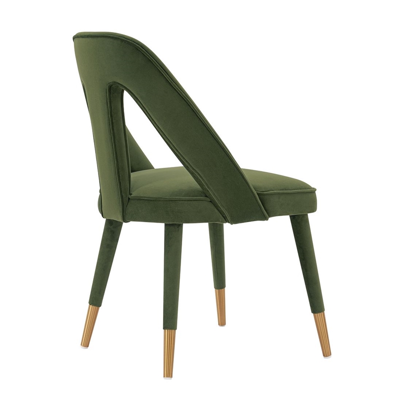 Manhattan Comfort Neda Dining Chair with Solid Wood Frame in Olive Green