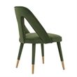 Manhattan Comfort Neda Dining Chair with Solid Wood Frame in Olive Green