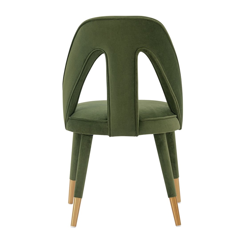 Manhattan Comfort Neda Dining Chair with Solid Wood Frame in Olive Green