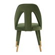 Manhattan Comfort Neda Dining Chair with Solid Wood Frame in Olive Green