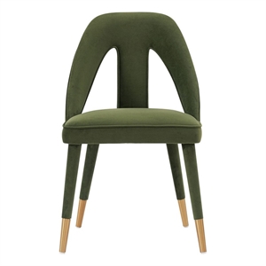 Manhattan Comfort Neda Dining Chair with Solid Wood Frame in Olive Green