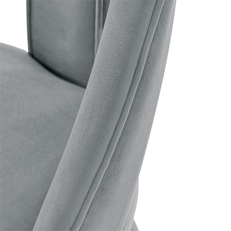 Manhattan Comfort Neda Dining Chair with Solid Wood Frame in Gray