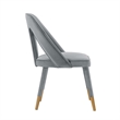 Manhattan Comfort Neda Dining Chair with Solid Wood Frame in Gray