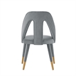 Manhattan Comfort Neda Dining Chair with Solid Wood Frame in Gray