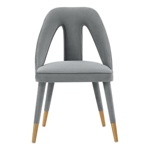 Manhattan Comfort Neda Dining Chair with Solid Wood Frame in Gray