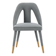 Manhattan Comfort Neda Dining Chair with Solid Wood Frame in Gray