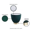 Manhattan Comfort Anderson End Table 2.0 with Steel Frame in Green