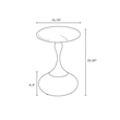 Manhattan Comfort Patchin End Table with Stainless Steel Frame in Brown