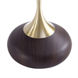 Manhattan Comfort Patchin End Table with Stainless Steel Frame in Brown