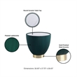 Anderson Coffee Table and End Table 2.0 with Steel Frame in Green - Set of 2